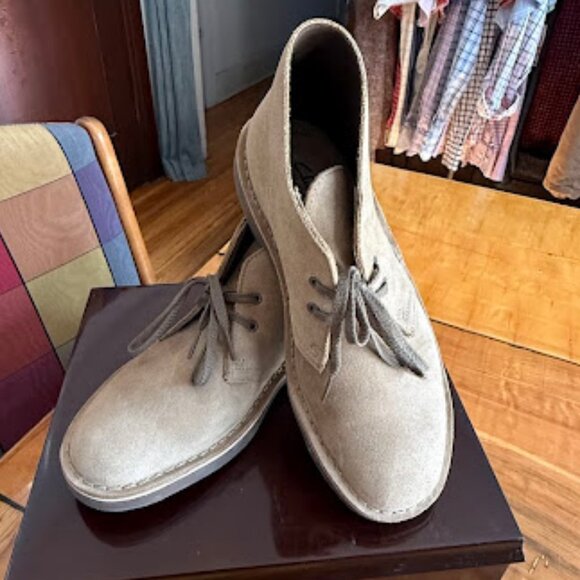 Clarks | Mens Suede‎ Tan Bushacre Shoes 7.5M - Picture 2 of 9